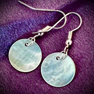Large Circle Shell Earrings